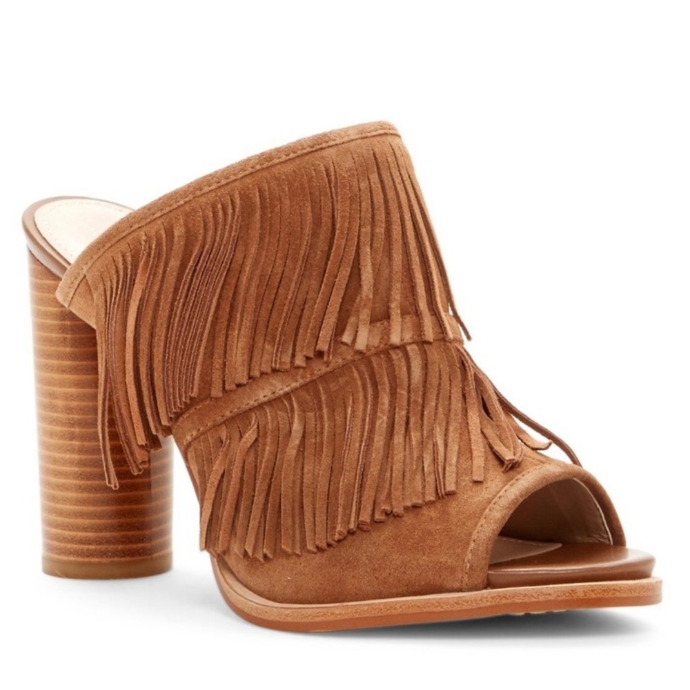 French Connection fringe heels